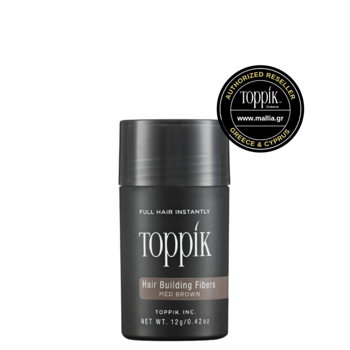 toppik hair fibers regular size medium brown color 12gr