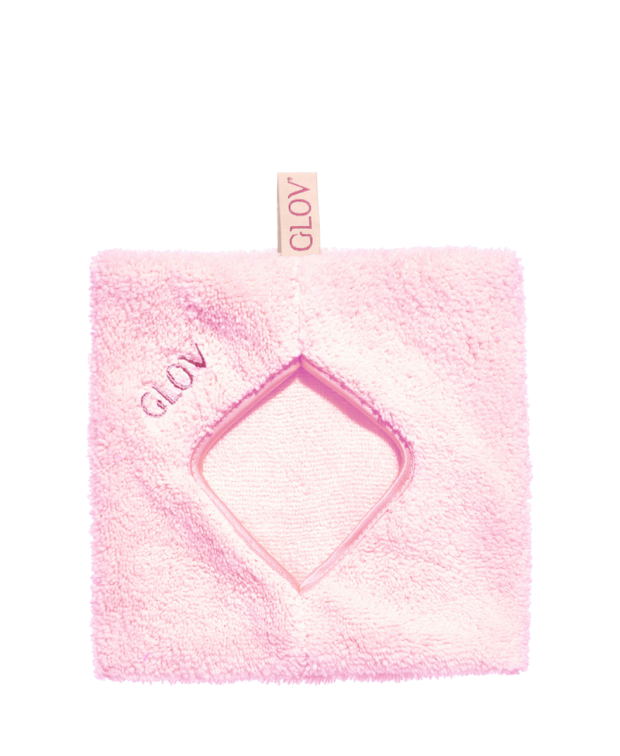 Glov comfort, γαντι ντεμακιγιαζ τεσσαρων γωνιών, σε ροζ χρωμα