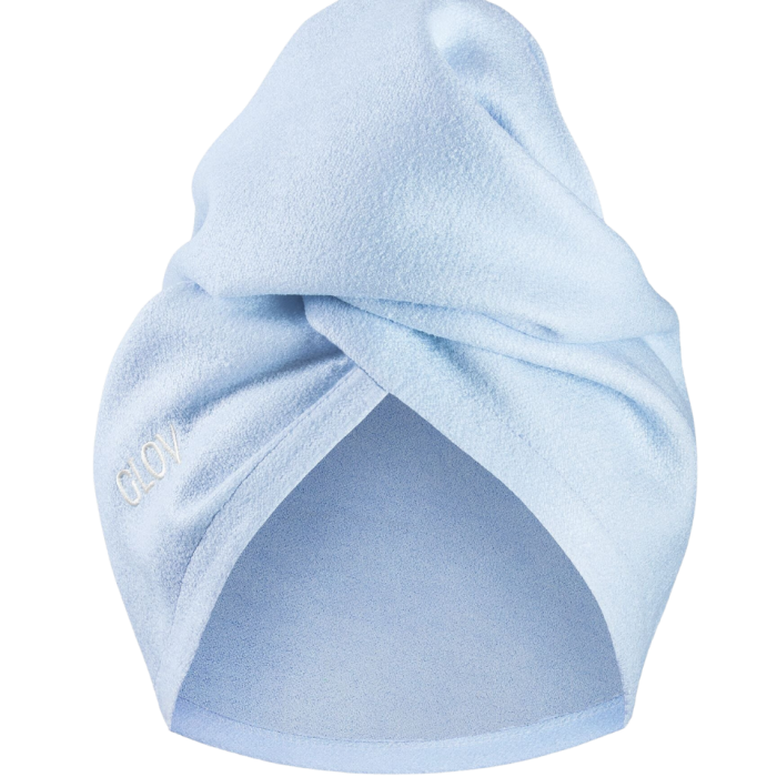 glov hair wrap blue, απορροφητική πετσέτα μαλλιων με μικροϊνες, χρώμα γαλάζιο