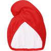 GLOV Hair Wrap satin red, double-sided πετσέτα μαλλιών, η μια πλευρά με τις super απορροφητικές μικροΐνες GLOV, και η άλλη πλευρά με σατέν ύφασμα, χρώμα κοκκινο