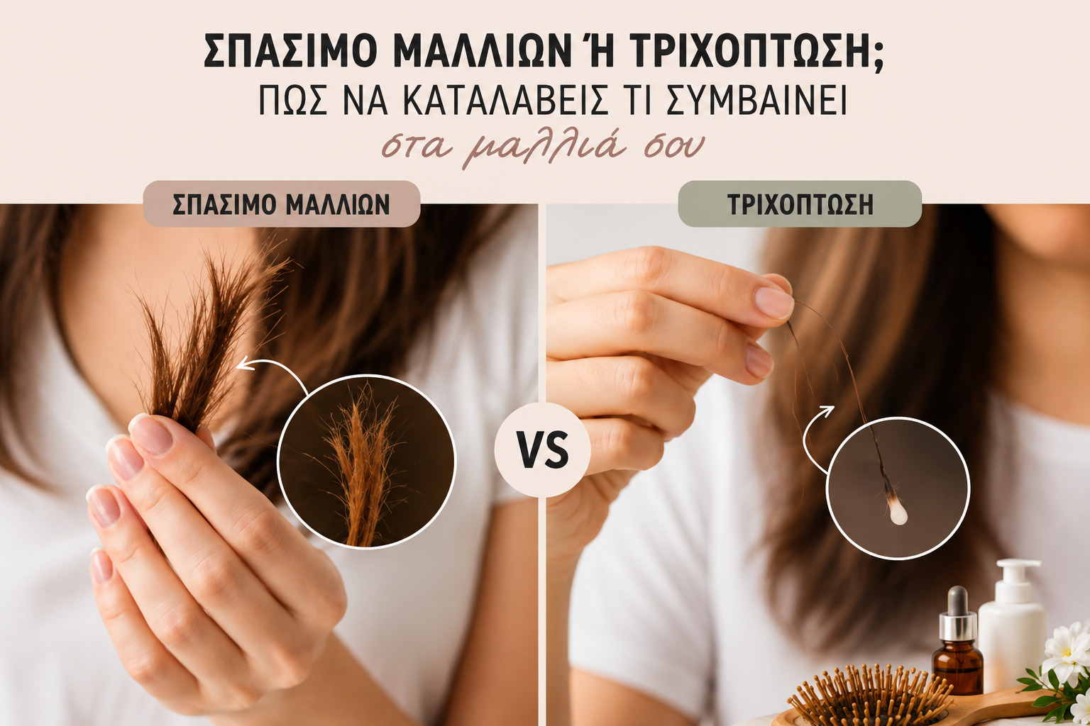 Σπάσιμο Μαλλιών ή Τριχόπτωση; Πώς να Καταλάβεις Τι Συμβαίνει στα Μαλλιά σου