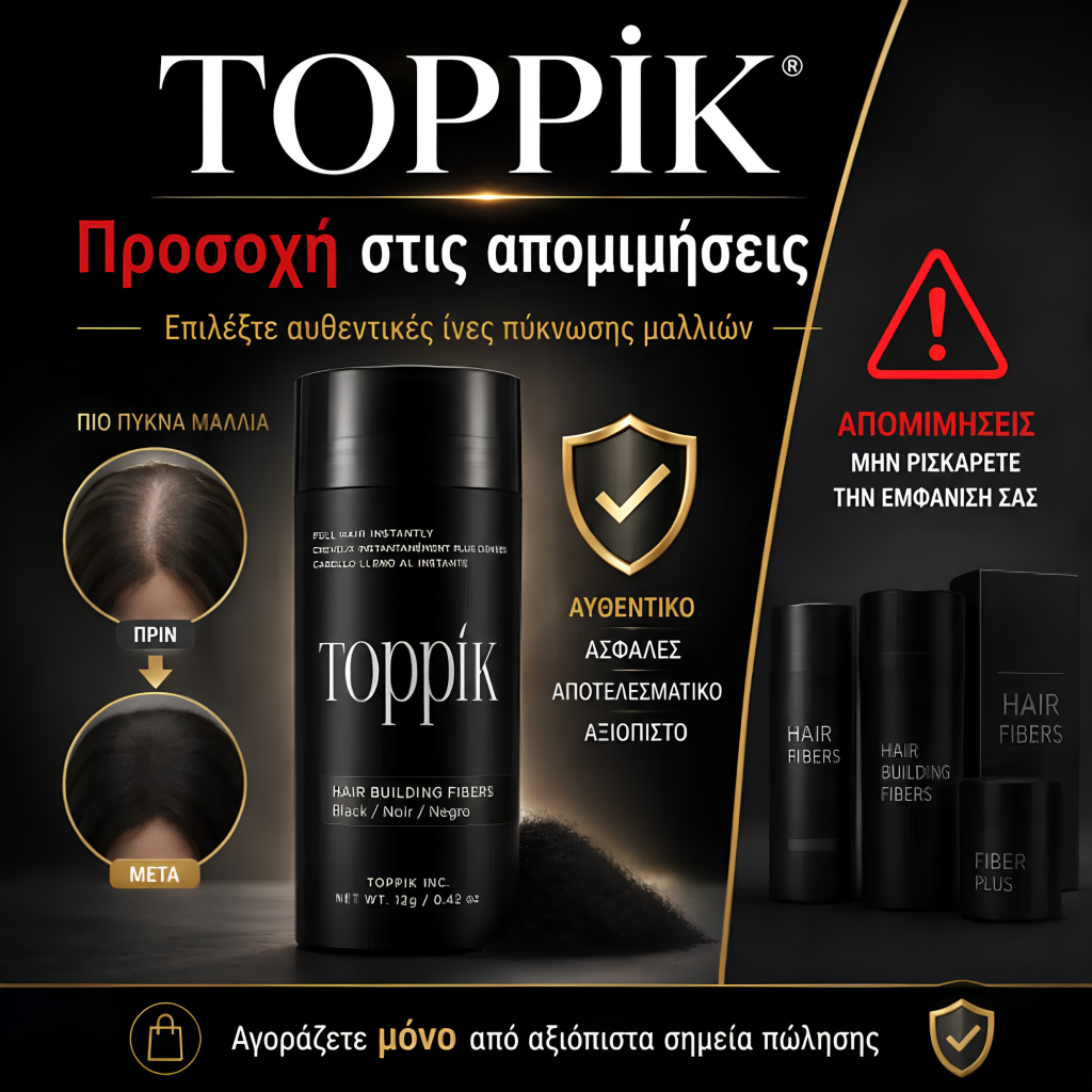 Αυθεντικό προιόν πύκνωσης μαλλιων toppik